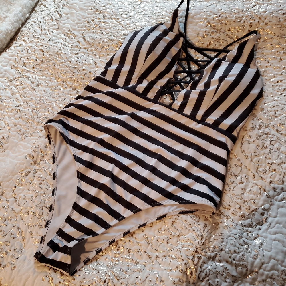 Tie Up Front Bathing Suit